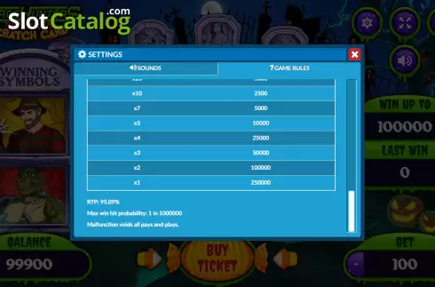 Οθόνη9. Space Hunters Halloween Scratch Card Κουλοχέρης