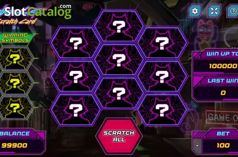 Οθόνη3. Cyber Catz Scratch Card Κουλοχέρης 