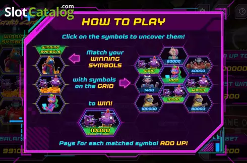 Οθόνη6. Cyber Catz Scratch Card Κουλοχέρης 