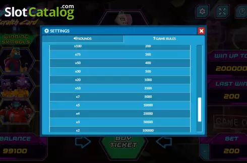 Οθόνη9. Cyber Catz Scratch Card Κουλοχέρης 