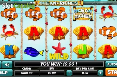 Οθόνη3. Ocean Riches (PlayPearl) Κουλοχέρης 