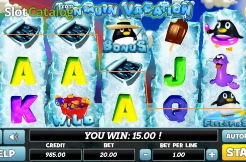 Οθόνη3. Penguin Vacation (PlayPearls) Κουλοχέρης