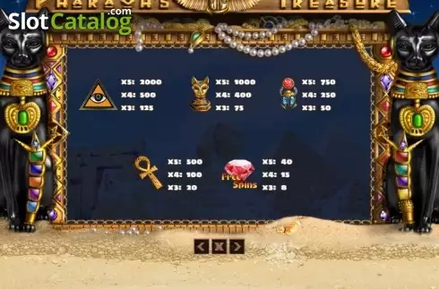 Οθόνη4. Pharaohs Treasure (PlayPearls) Κουλοχέρης