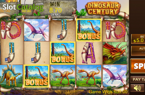 Οθόνη4. Dinosaur Century Κουλοχέρης
