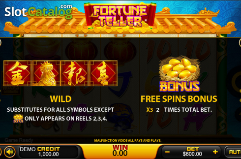Οθόνη7. Fortune Teller (PlayStar) Κουλοχέρης
