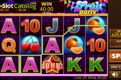 Οθόνη5. Fruit Party (PlayStar) Κουλοχέρης 