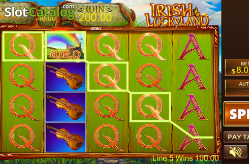 Οθόνη3. Irish Lucky Land Κουλοχέρης 