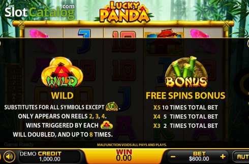 Οθόνη7. Lucky Panda (PlayStar) Κουλοχέρης