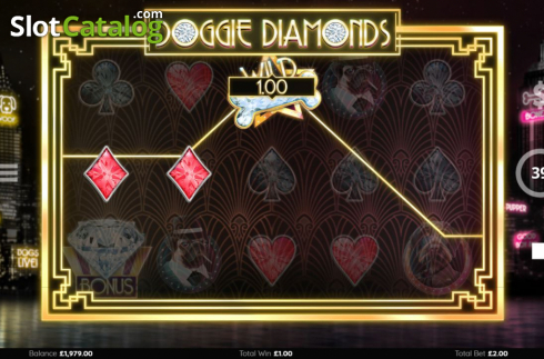 Οθόνη5. Doggie Diamonds Κουλοχέρης