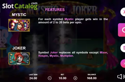 Οθόνη8. Mystic Joker (Playbro) Κουλοχέρης 