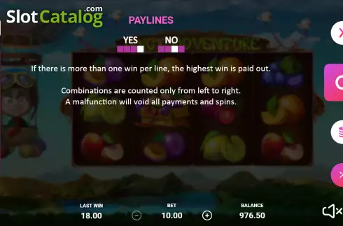 Οθόνη8. Juice Adventure Κουλοχέρης