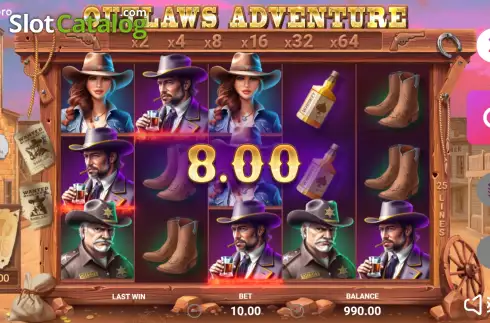 Οθόνη3. Outlaws Adventure Κουλοχέρης