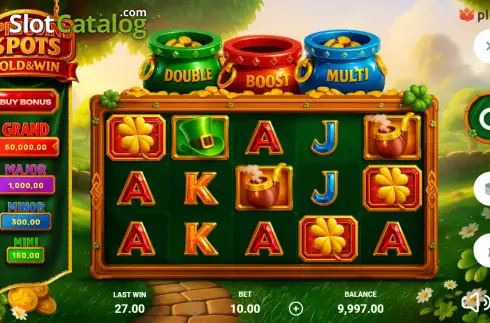 Οθόνη2. Leprecoin's 3 Pots: Hold & Win Κουλοχέρης
