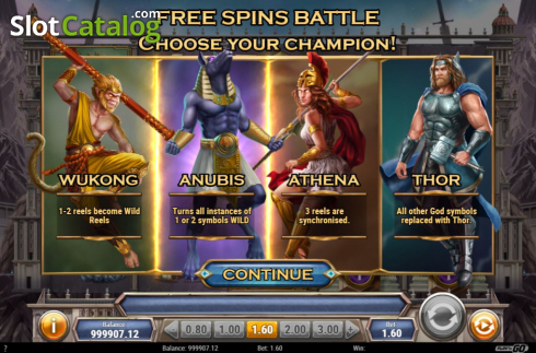 Οθόνη6. Divine Showdown Κουλοχέρης
