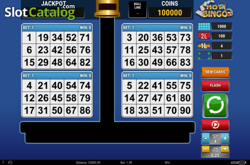 Οθόνη5. Hot Bingo (RCT Gaming) Κουλοχέρης