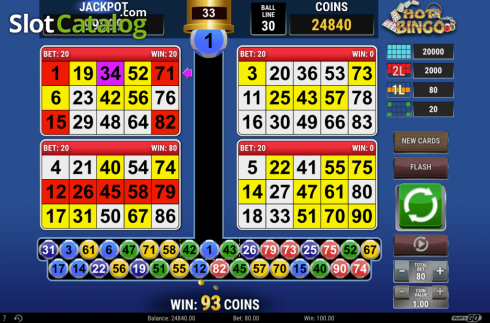 Οθόνη9. Hot Bingo (RCT Gaming) Κουλοχέρης