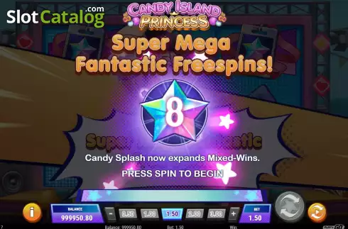 Οθόνη7. Candy Island Princess Κουλοχέρης
