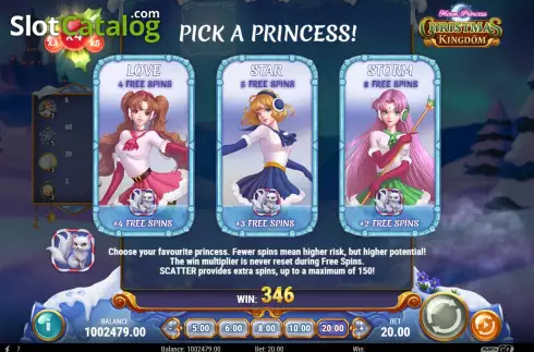 Οθόνη8. Moon Princess Christmas Kingdom Κουλοχέρης