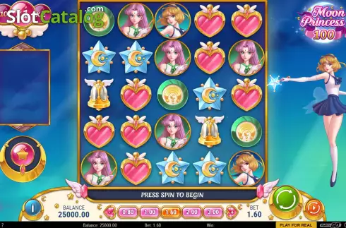 Οθόνη4. Moon Princess 100 Κουλοχέρης
