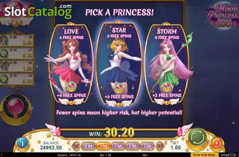 Οθόνη7. Moon Princess 100 Κουλοχέρης