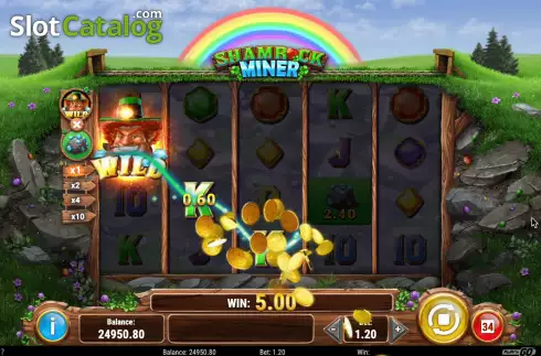 Οθόνη4. Shamrock Miner Κουλοχέρης