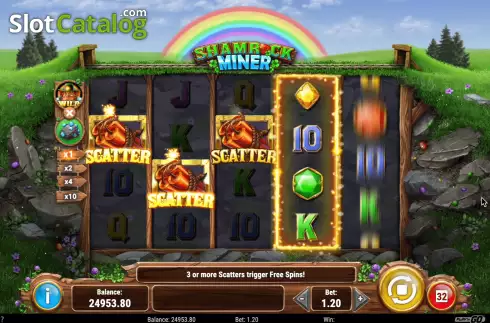Οθόνη5. Shamrock Miner Κουλοχέρης