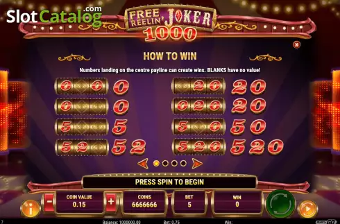 Οθόνη9. Free Reelin Joker 1000 Κουλοχέρης