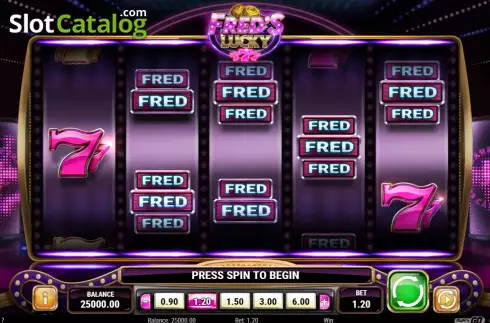 Οθόνη2. Fred's Lucky 777 Κουλοχέρης