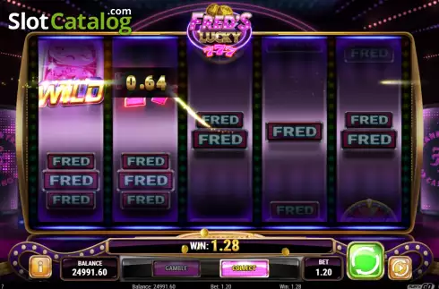 Οθόνη4. Fred's Lucky 777 Κουλοχέρης