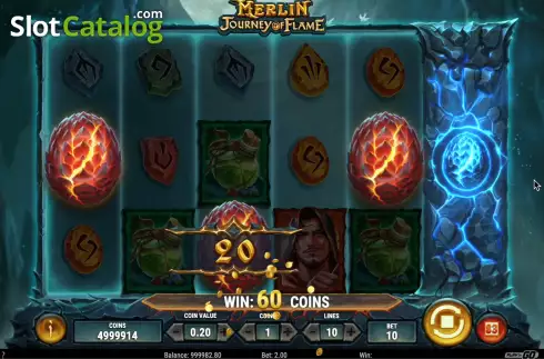 Οθόνη5. Merlin: Journey of Flame Κουλοχέρης