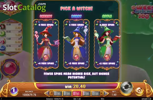 Οθόνη6. Sweet Alchemy 100 Κουλοχέρης