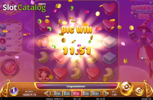 Οθόνη8. Sweet Alchemy 100 Κουλοχέρης