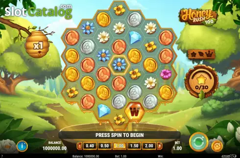 Οθόνη3. Honey Rush 100 Κουλοχέρης