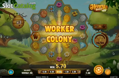 Οθόνη8. Honey Rush 100 Κουλοχέρης