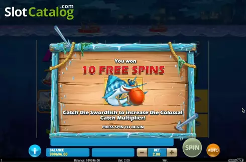 Οθόνη6. Boat Bonanza Colossal Catch Κουλοχέρης 