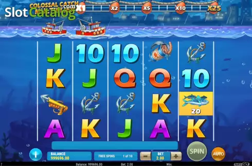 Οθόνη7. Boat Bonanza Colossal Catch Κουλοχέρης 