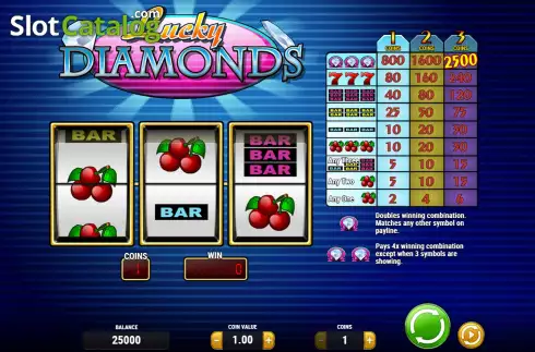 Οθόνη3. Lucky Diamonds Κουλοχέρης