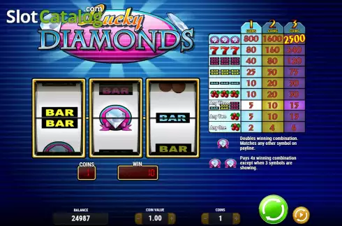 Οθόνη4. Lucky Diamonds Κουλοχέρης