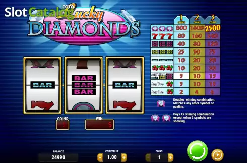 Οθόνη5. Lucky Diamonds Κουλοχέρης