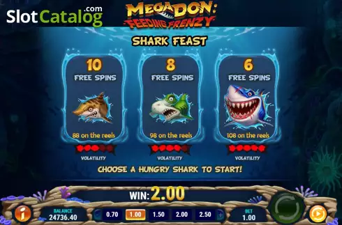 Οθόνη7. Mega Don Feeding Frenzy Κουλοχέρης