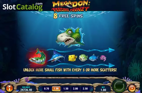 Οθόνη8. Mega Don Feeding Frenzy Κουλοχέρης