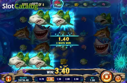 Οθόνη9. Mega Don Feeding Frenzy Κουλοχέρης