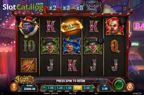 Οθόνη2. 3 Clown Monty 2 Κουλοχέρης