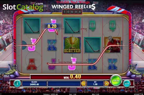 Οθόνη3. Detroit Red Wings Winged Reelers Κουλοχέρης