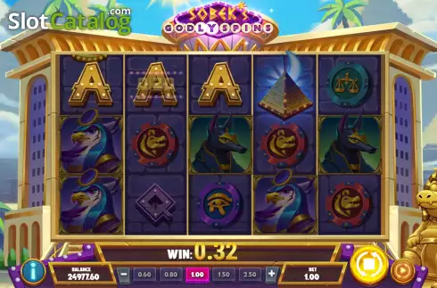 Οθόνη5. Sobek’s Godly Spins Κουλοχέρης