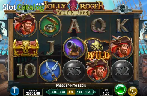 Οθόνη3. Jolly Roger Wild Kraken Κουλοχέρης 