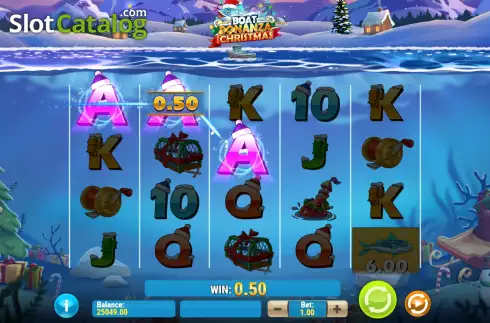 Οθόνη4. Boat Bonanza Christmas Κουλοχέρης 