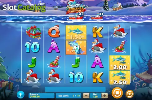 Οθόνη8. Boat Bonanza Christmas Κουλοχέρης 