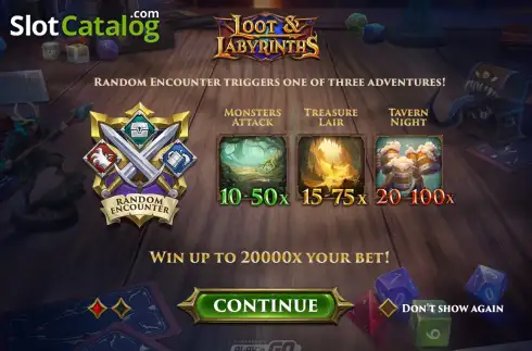 Οθόνη3. Loot & Labyrinths Κουλοχέρης