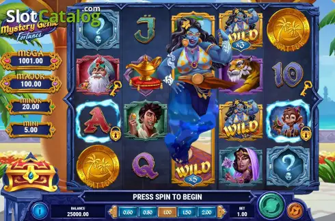 Οθόνη3. 1001 Mystery Genie Fortunes Κουλοχέρης